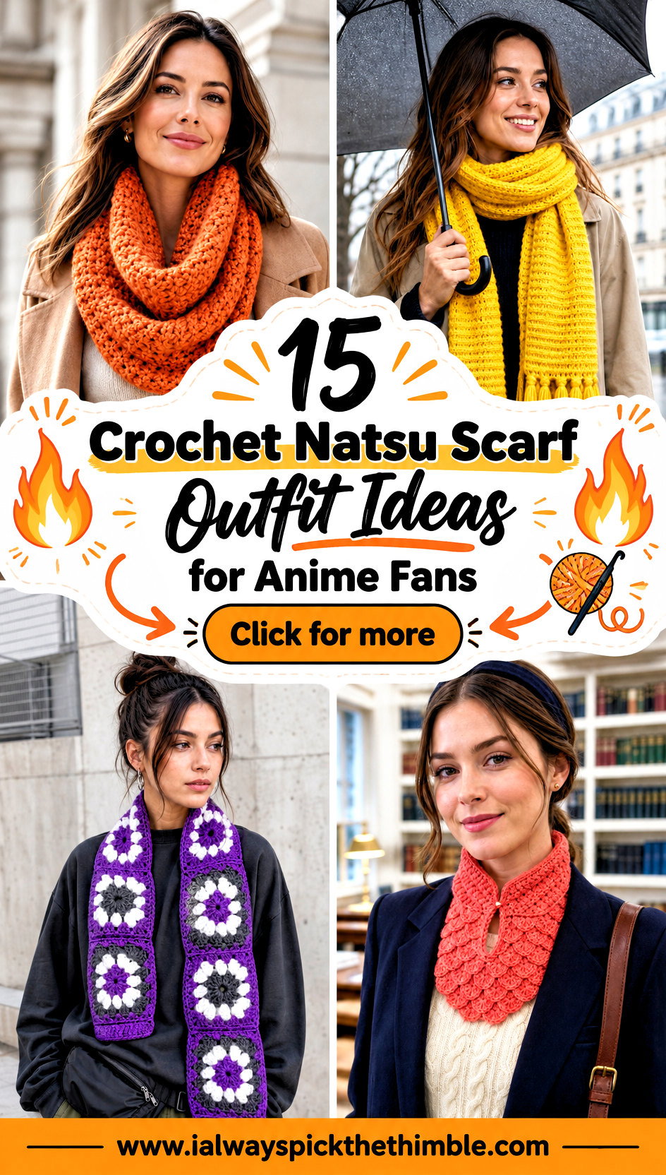 15 Crochet Natsu Scarf Outfit Ideas for Anime Fans - 15 Crochet Natsu Scarf Outfit Ideas for Anime Fans