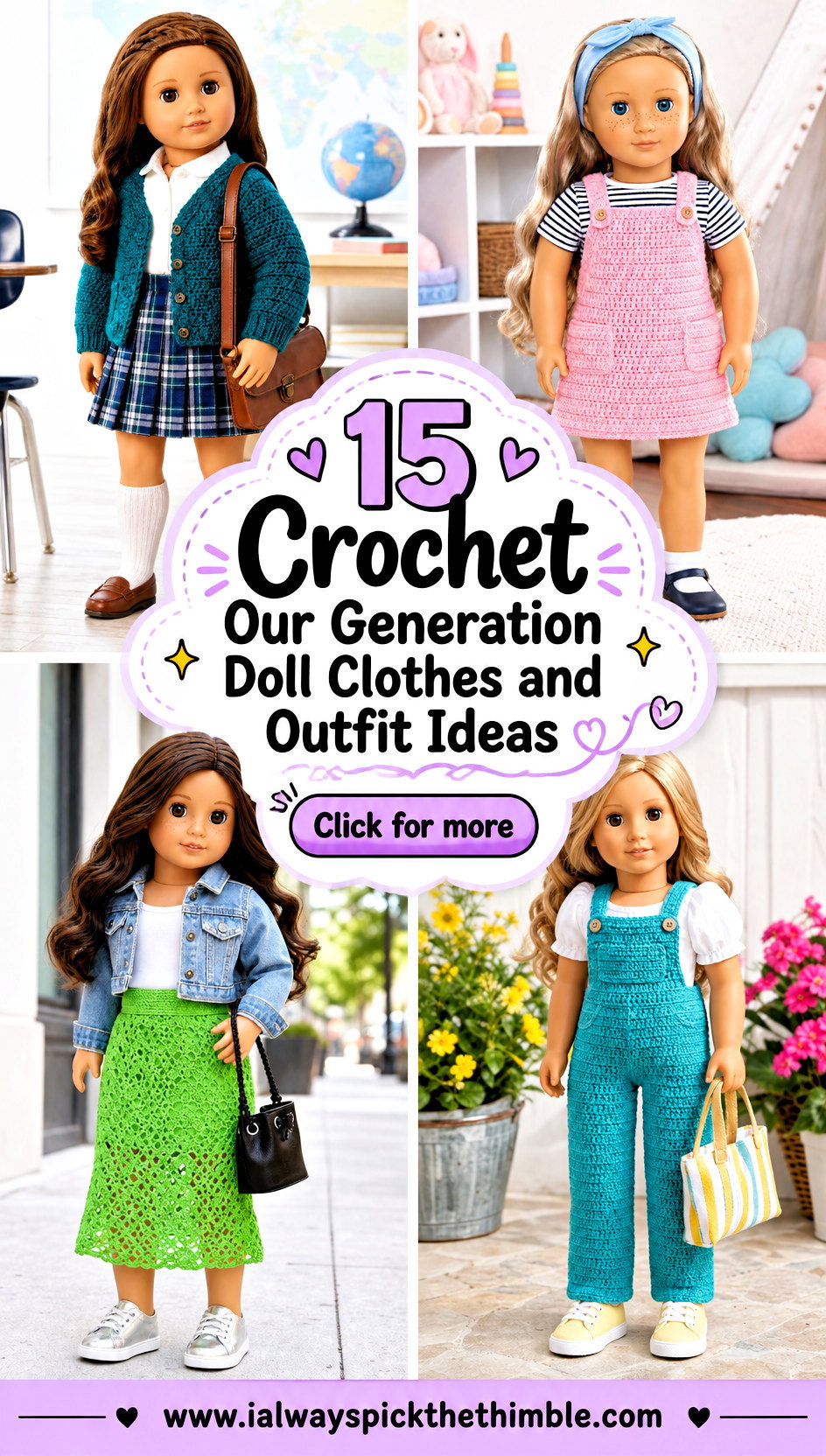 15 Crochet Our Generation Doll Clothes and Outfit Ideas - 15 Crochet Our Generation Doll Clothes and Outfit Ideas