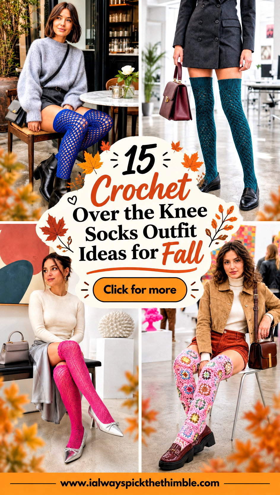 15 Crochet Over the Knee Socks Outfit Ideas for Fall - 15 Crochet Over the Knee Socks Outfit Ideas for Fall