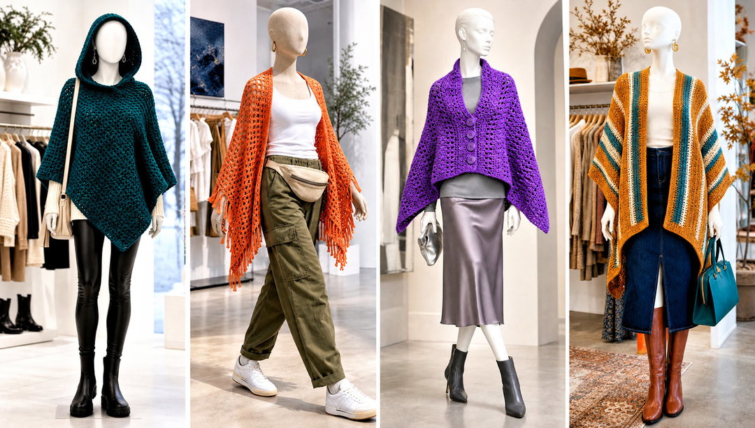 15 Crochet Poncho on Mannequin Outfit Ideas to Display