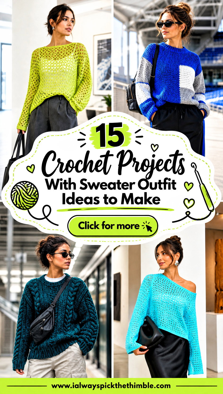 15 Crochet Projects With Sweater Outfit Ideas to Make - 15 Crochet Projects With Sweater Outfit Ideas to Make