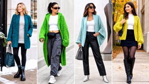 15 Crochet Rectangle Cardigan Outfit Ideas for Work