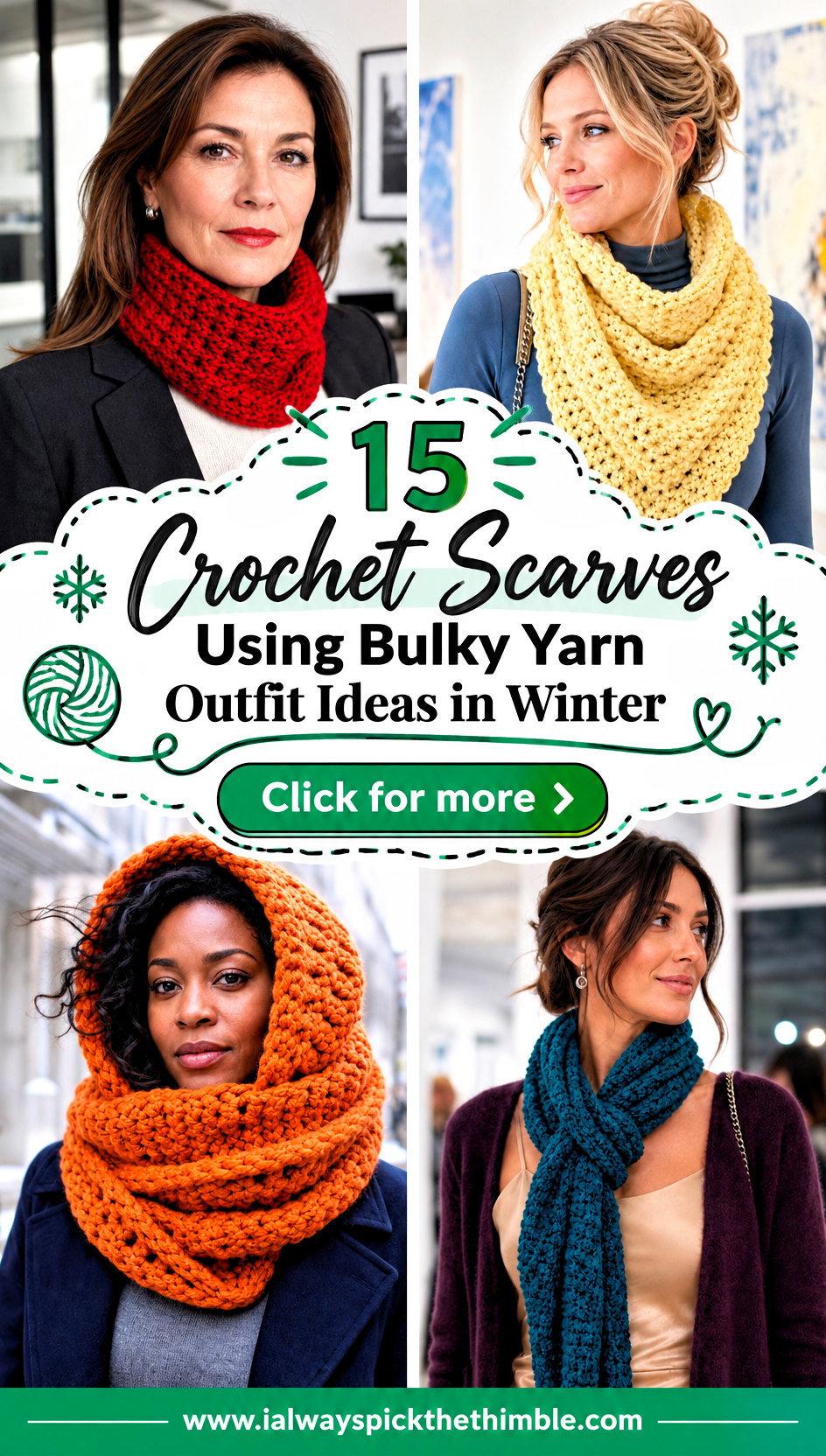 15 Crochet Scarves Using Bulky Yarn Outfit Ideas in Winter - 15 Crochet Scarves Using Bulky Yarn Outfit Ideas in Winter