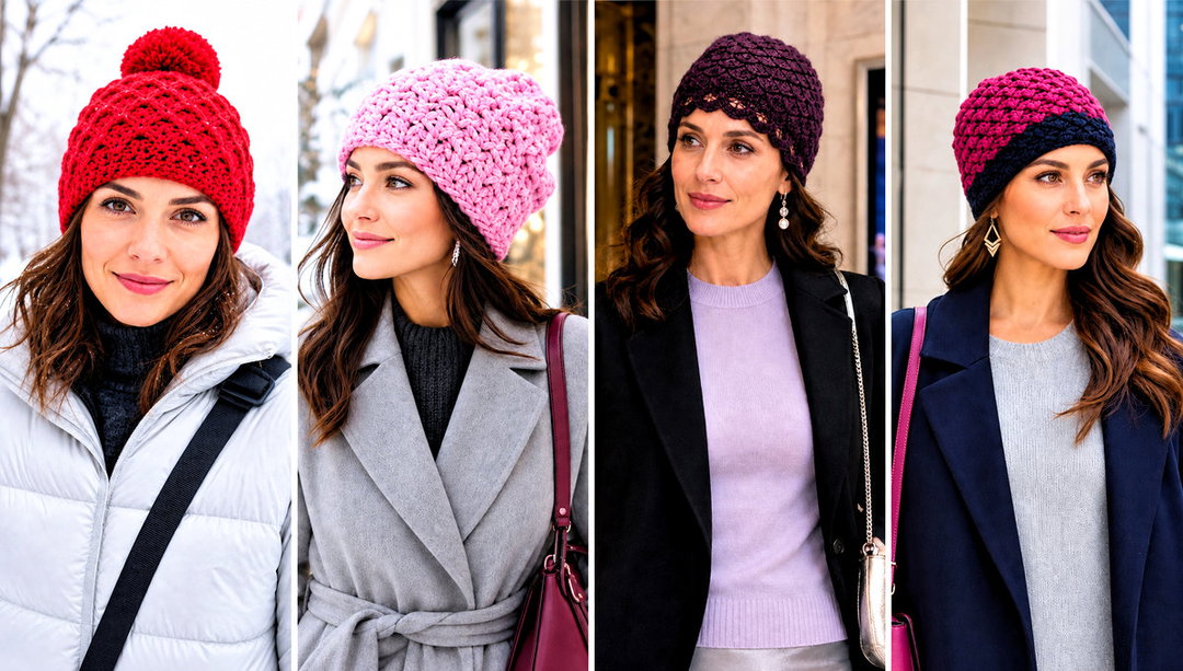 15 Crochet Shell Stitch Beanie Outfit Ideas for Winter