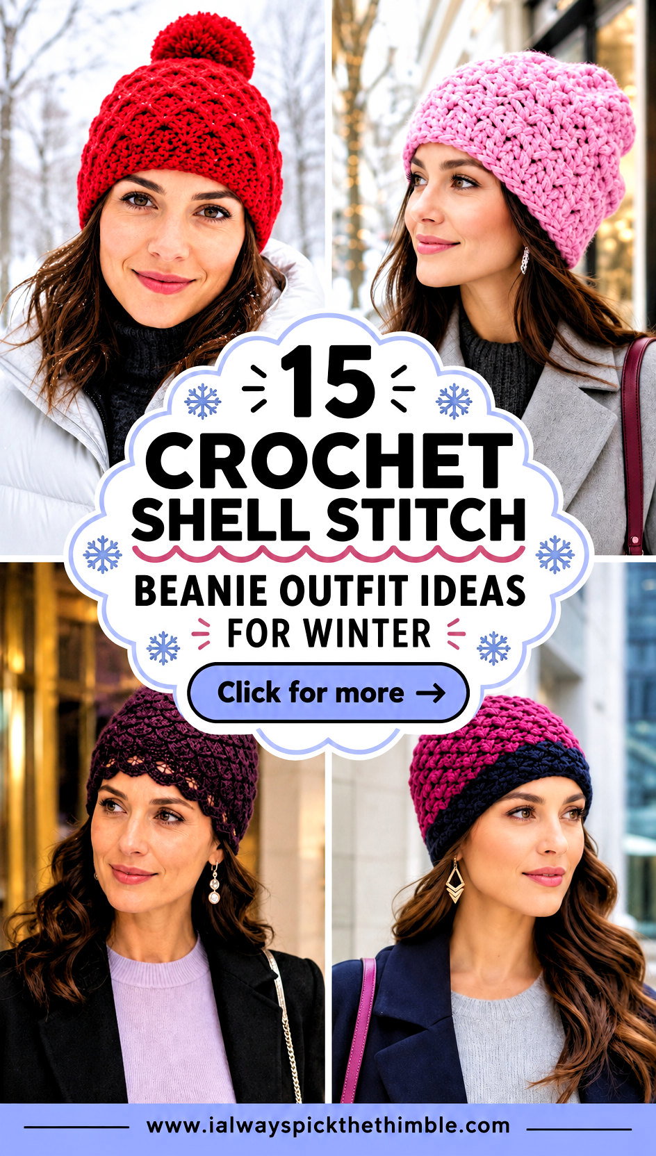 15 Crochet Shell Stitch Beanie Outfit Ideas for Winter - 15 Crochet Shell Stitch Beanie Outfit Ideas for Winter