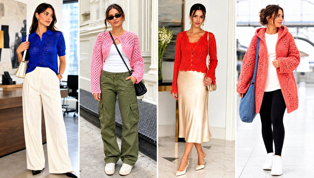 15 Crochet Shirt Sweaters and Cardigans Outfit Ideas to Layer
