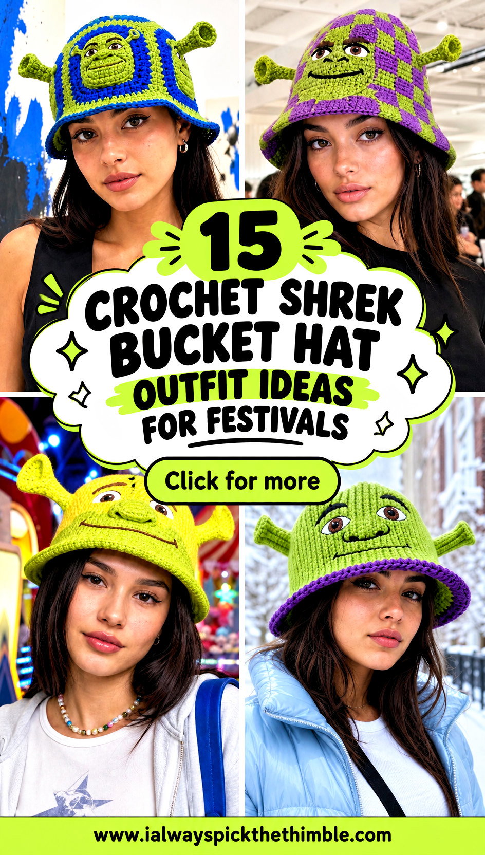 15 Crochet Shrek Bucket Hat Outfit Ideas for Festivals - 15 Crochet Shrek Bucket Hat Outfit Ideas for Festivals
