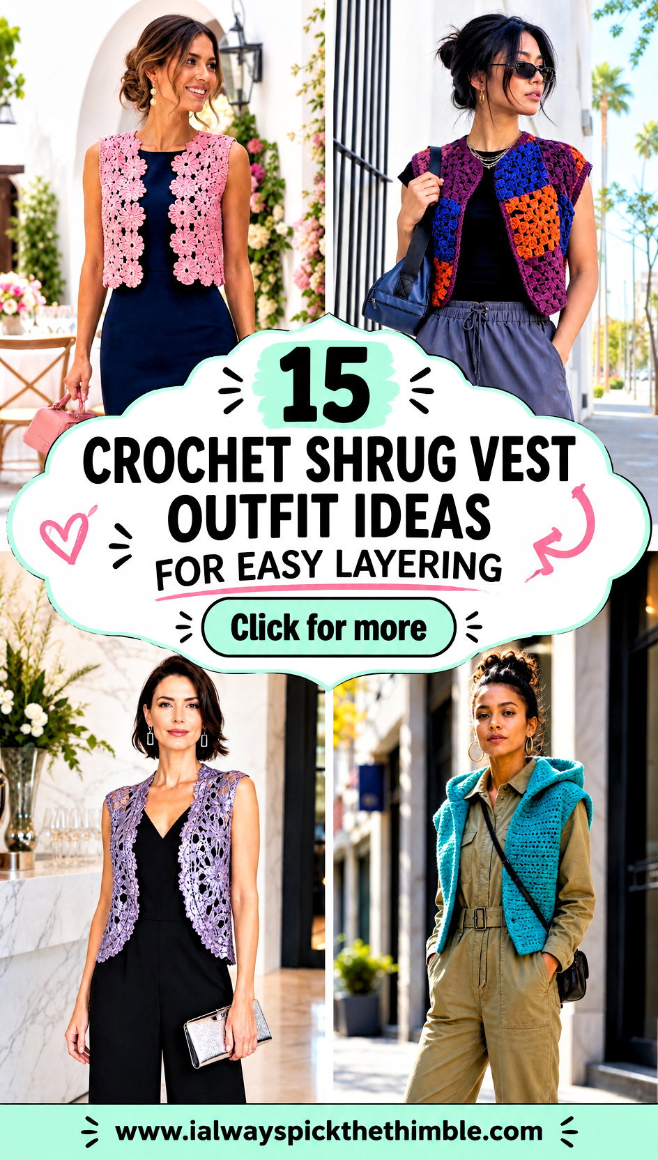 15 Crochet Shrug Vest Outfit Ideas for Easy Layering - 15 Crochet Shrug Vest Outfit Ideas for Easy Layering
