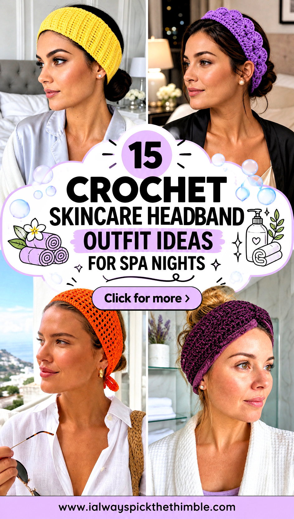 15 Crochet Skincare Headband Outfit Ideas for Spa Nights - 15 Crochet Skincare Headband Outfit Ideas for Spa Nights
