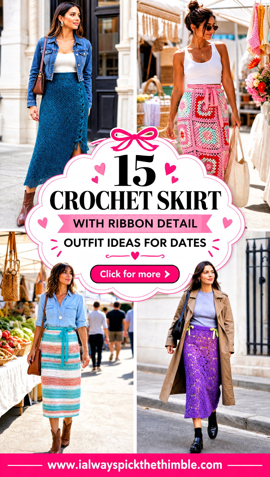 15 Crochet Skirt With Ribbon Detail Outfit Ideas for Dates - 15 Crochet Skirt With Ribbon Detail Outfit Ideas for Dates