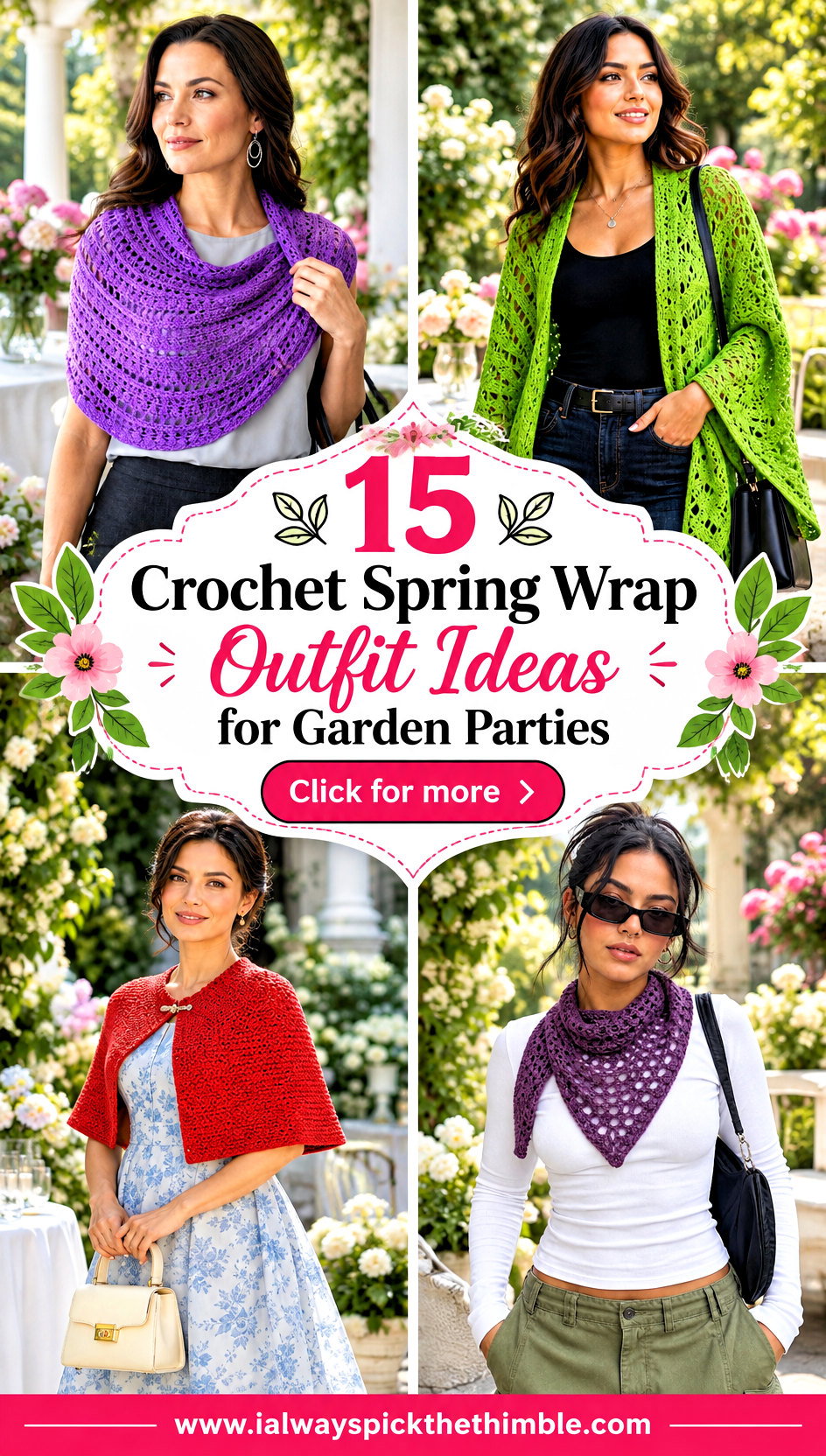 15 Crochet Spring Wrap Outfit Ideas for Garden Parties - 15 Crochet Spring Wrap Outfit Ideas for Garden Parties
