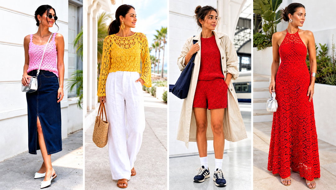15 Crochet Stitches for Clothes and Outfit Ideas for Texture