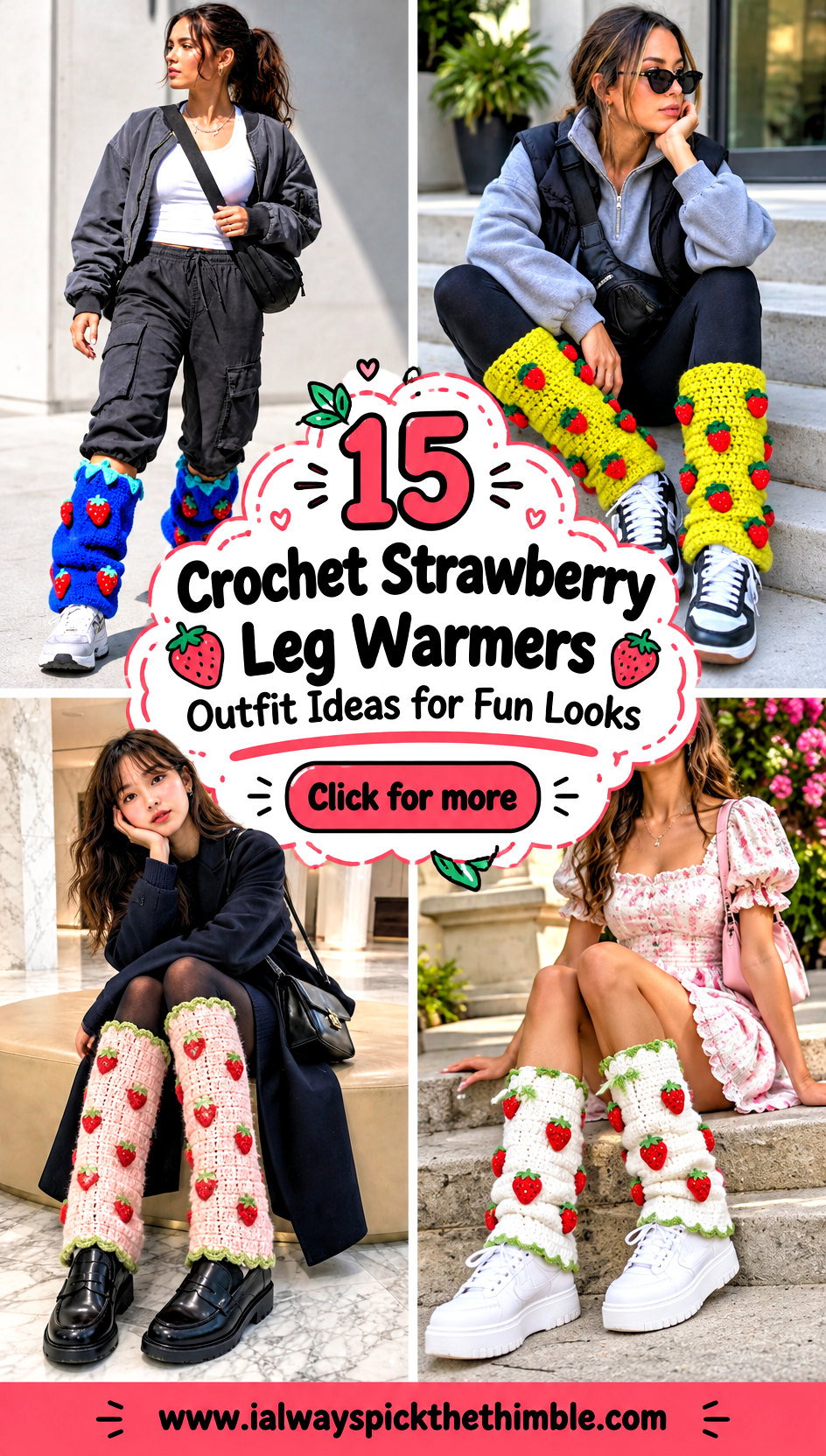 15 Crochet Strawberry Leg Warmers Outfit Ideas for Fun Looks - 15 Crochet Strawberry Leg Warmers Outfit Ideas for Fun Looks