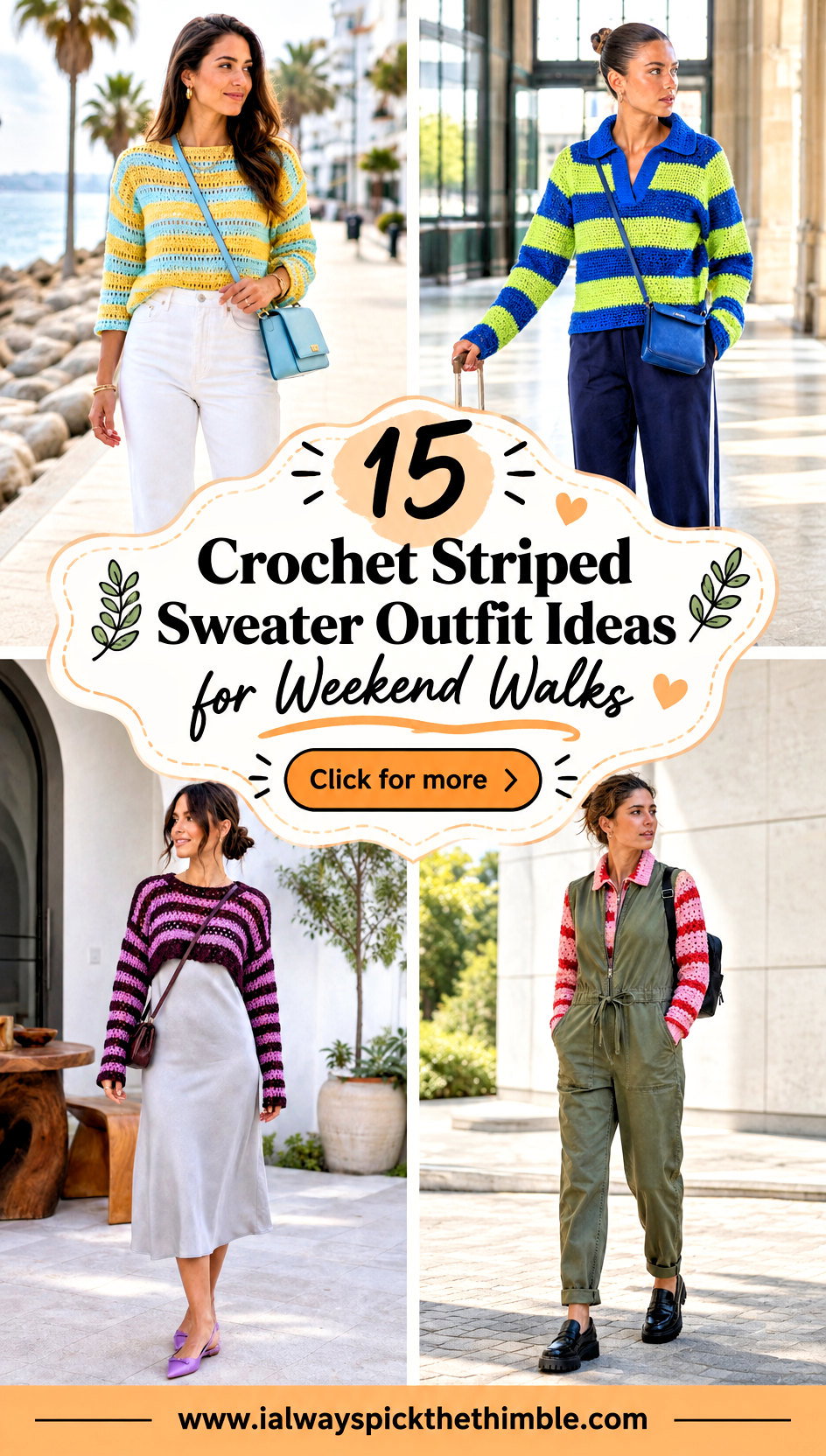 15 Crochet Striped Sweater Outfit Ideas for Weekend Walks - 15 Crochet Striped Sweater Outfit Ideas for Weekend Walks