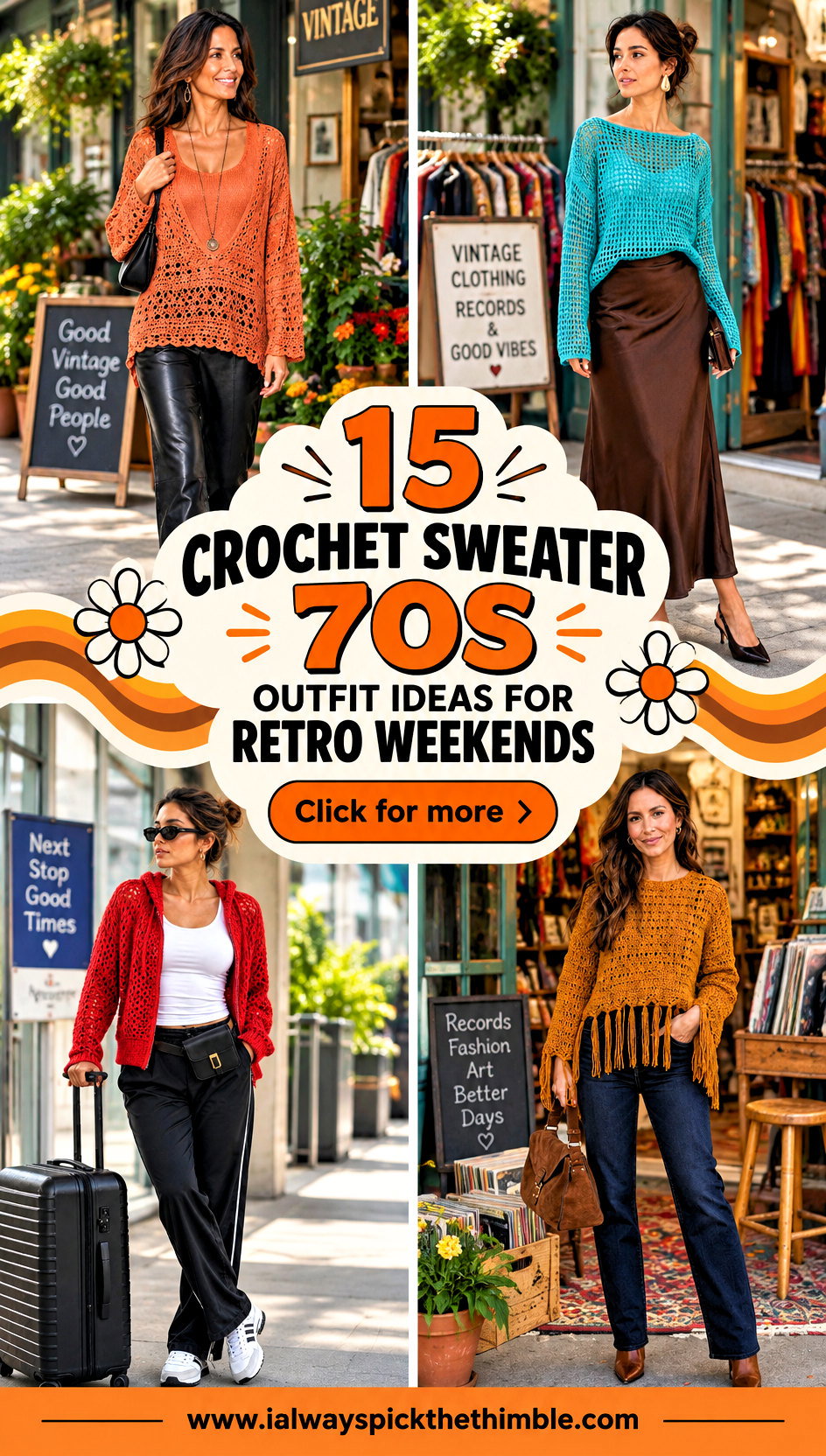15 Crochet Sweater 70s Outfit Ideas for Retro Weekends - 15 Crochet Sweater 70s Outfit Ideas for Retro Weekends
