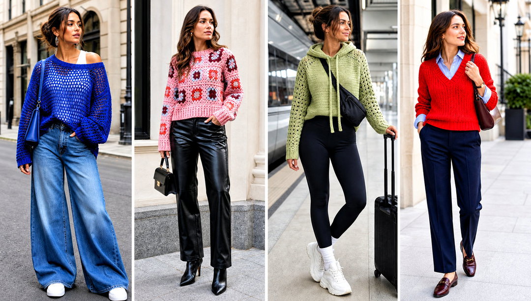 15 Crochet Sweater Aesthetic Outfit Ideas for City Walks