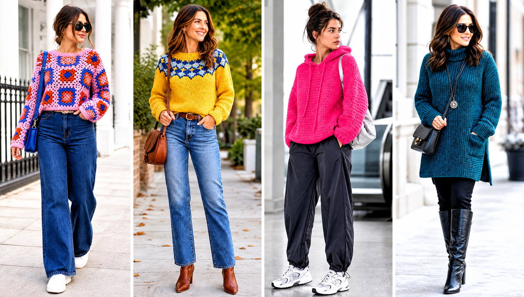 15 Crochet Sweater Collection Outfit Ideas for Weekdays
