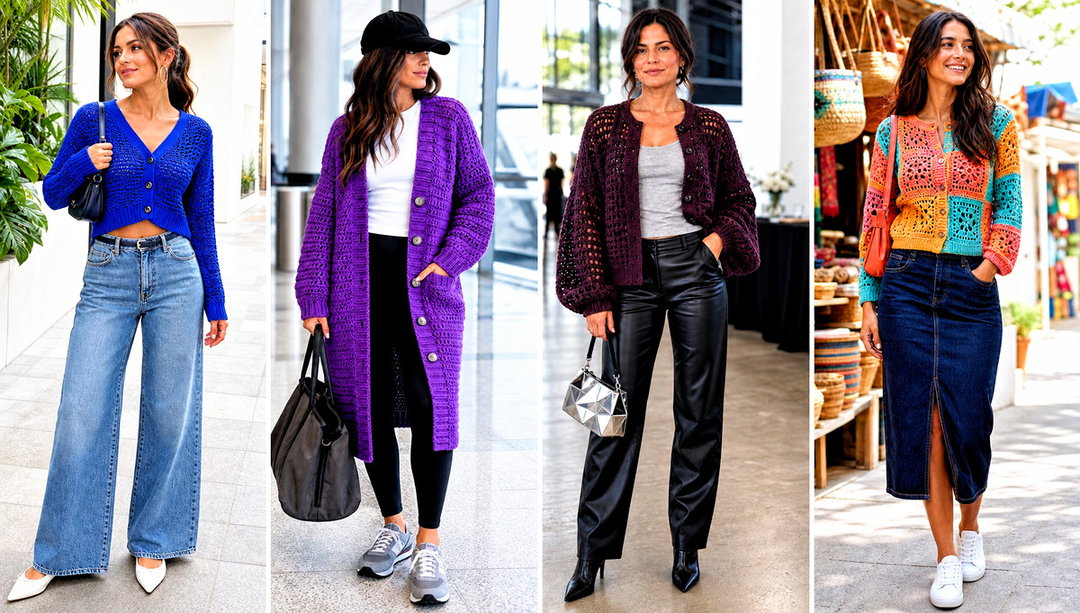 15 Crochet Sweater With Button Closure Outfit Ideas for Fall