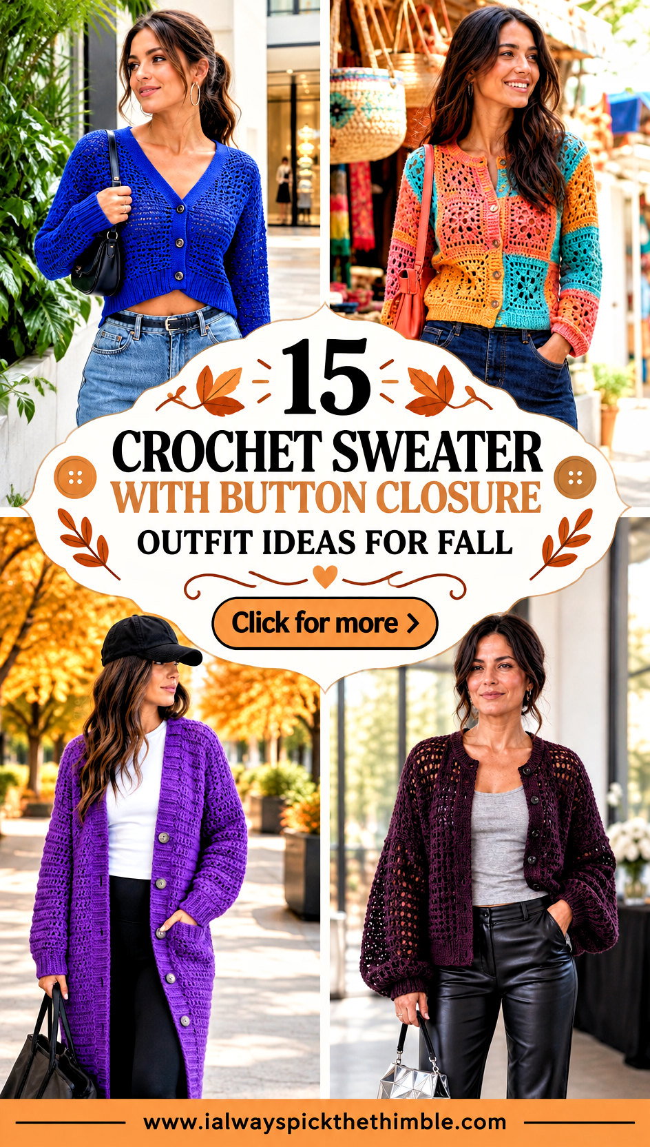 15 Crochet Sweater With Button Closure Outfit Ideas for Fall - 15 Crochet Sweater With Button Closure Outfit Ideas for Fall