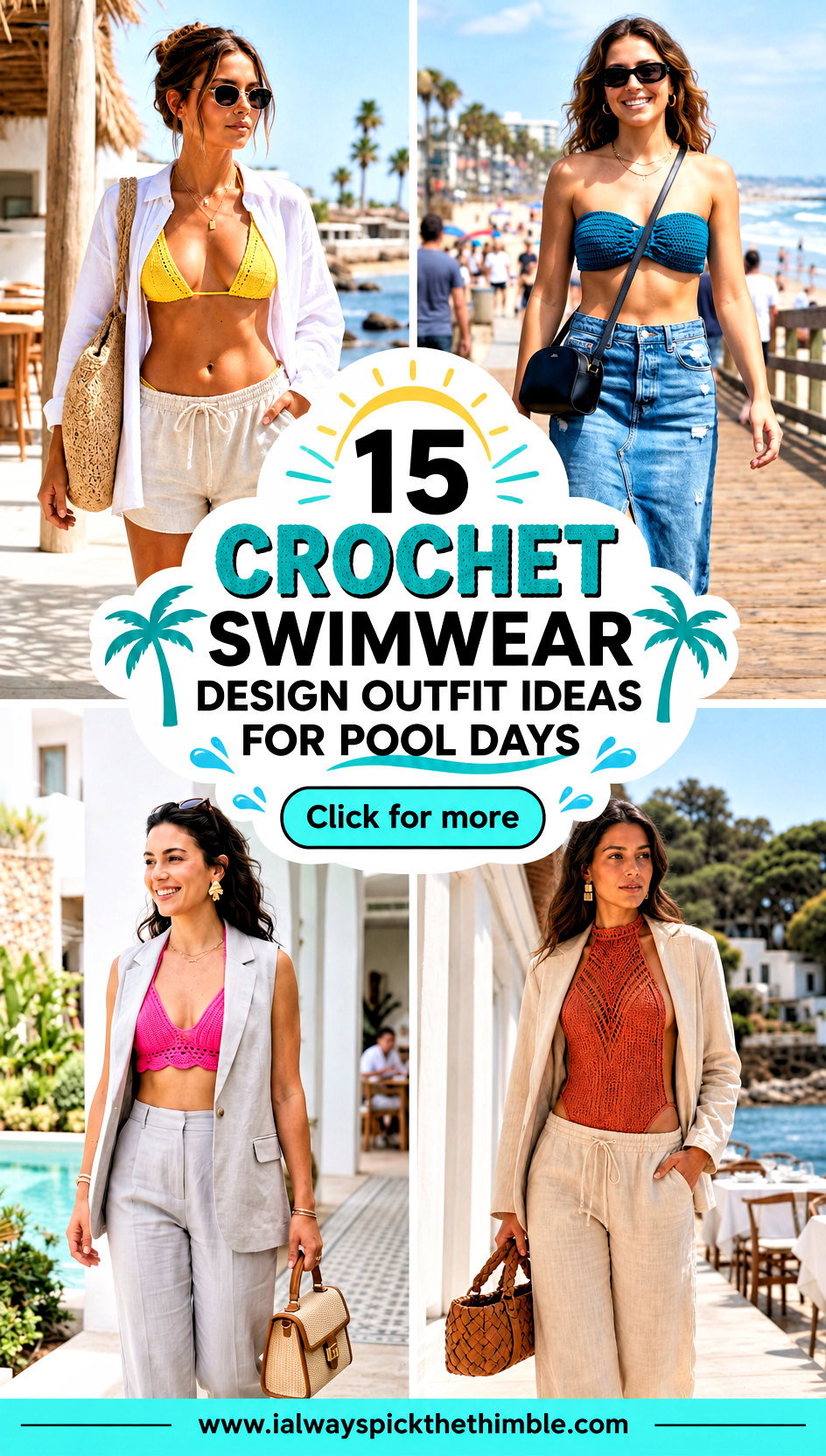 15 Crochet Swimwear Design Outfit Ideas for Pool Days - 15 Crochet Swimwear Design Outfit Ideas for Pool Days