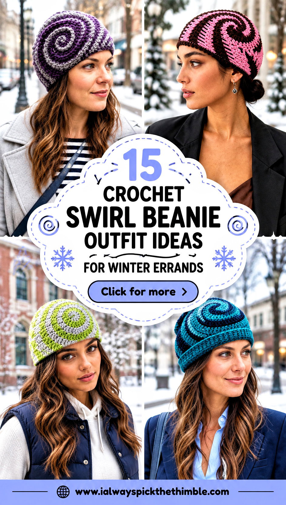 15 Crochet Swirl Beanie Outfit Ideas for Winter Errands - 15 Crochet Swirl Beanie Outfit Ideas for Winter Errands