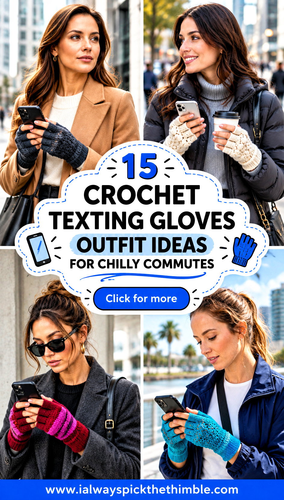 15 Crochet Texting Gloves Outfit Ideas for Chilly Commutes - 15 Crochet Texting Gloves Outfit Ideas for Chilly Commutes