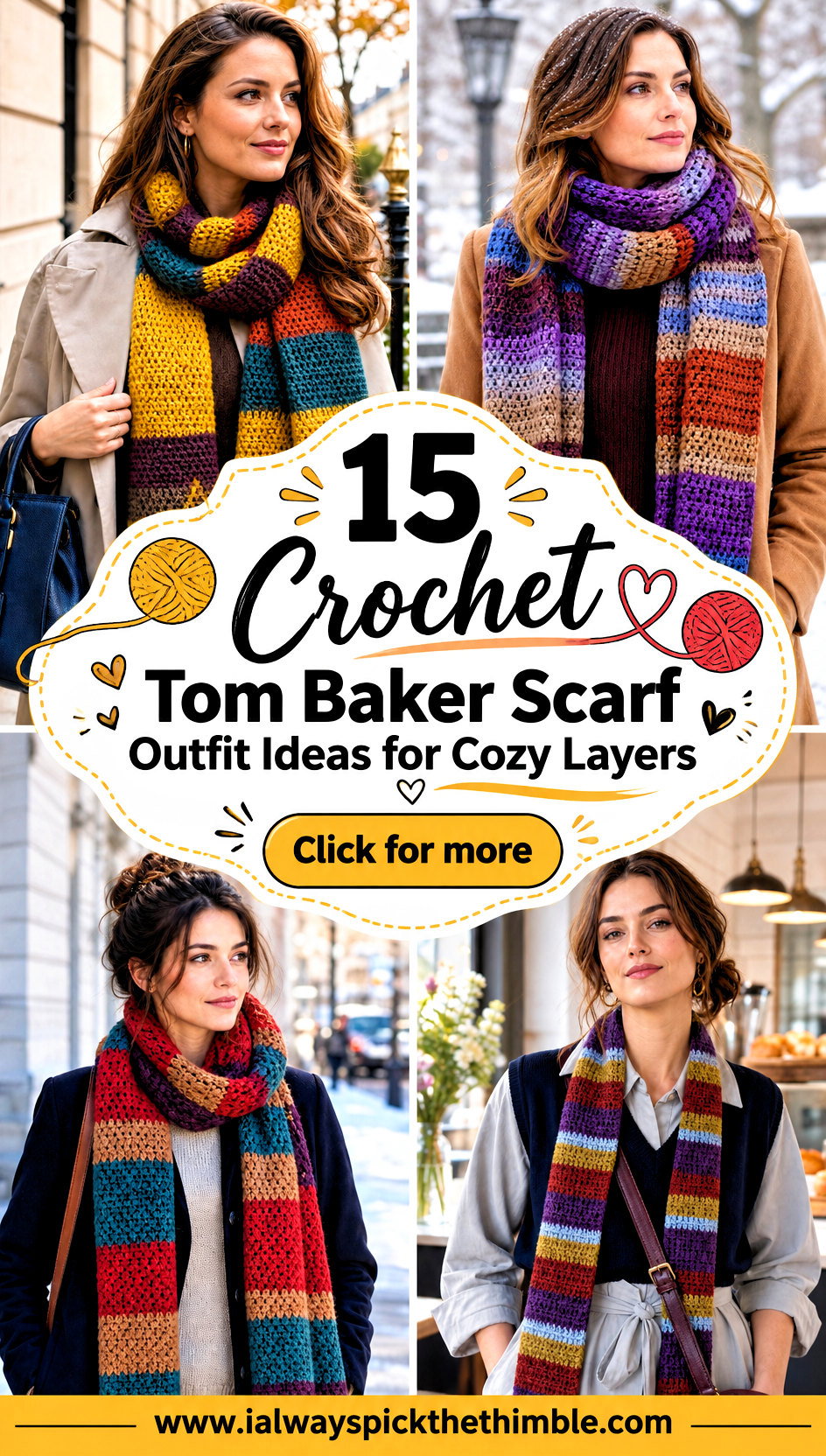 15 Crochet Tom Baker Scarf Outfit Ideas for Cozy Layers - 15 Crochet Tom Baker Scarf Outfit Ideas for Cozy Layers