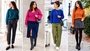 15 Crochet Top Down Sweater Outfit Ideas for Cool Days
