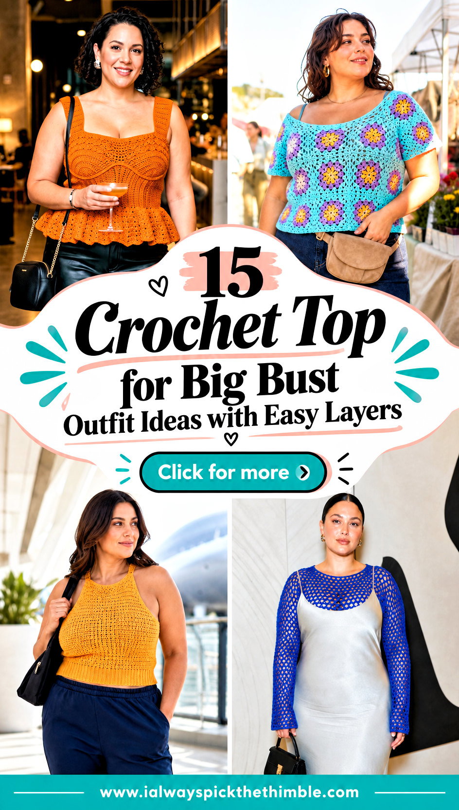 15 Crochet Top for Big Bust Outfit Ideas with Easy Layers - 15 Crochet Top for Big Bust Outfit Ideas with Easy Layers