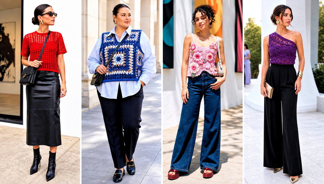 15 Crochet Top with Intricate Details Outfit Ideas
