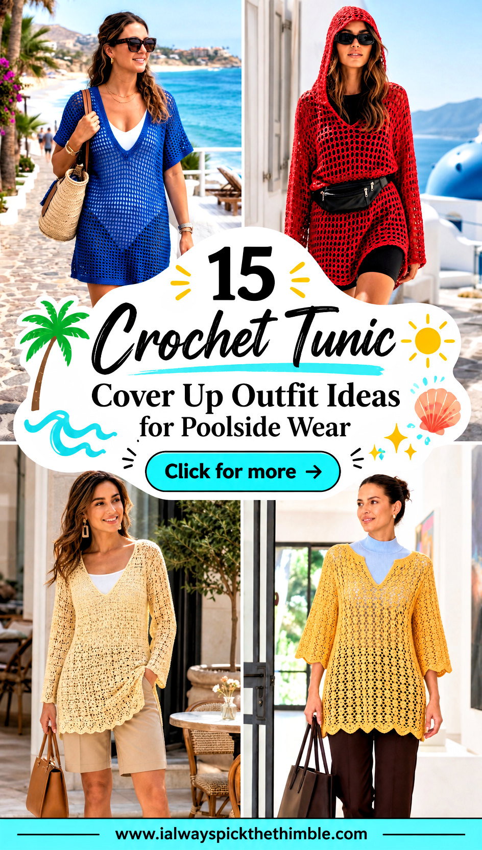 15 Crochet Tunic Cover Up Outfit Ideas for Poolside Wear - 15 Crochet Tunic Cover Up Outfit Ideas for Poolside Wear