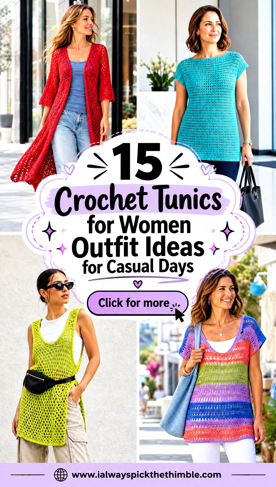 15 Crochet Tunics for Women Outfit Ideas for Casual Days - 15 Crochet Tunics for Women Outfit Ideas for Casual Days