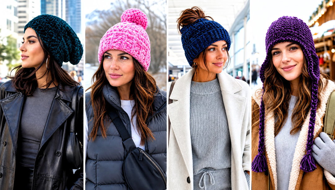 15 Crochet Velvet Hat Outfit Ideas for Soft Winter Style