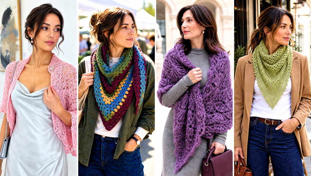 15 Crochet Virus Shawls Outfit Ideas for Lacy Layers