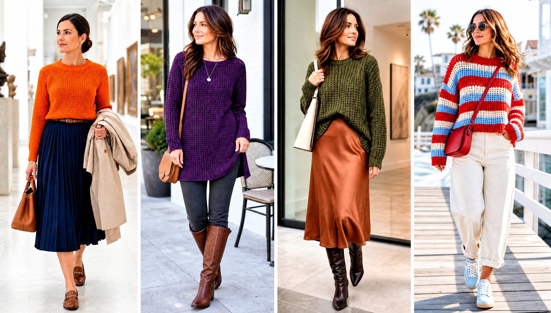 15 Crochet Waffle Sweater Outfit Ideas for Cozy Weekends