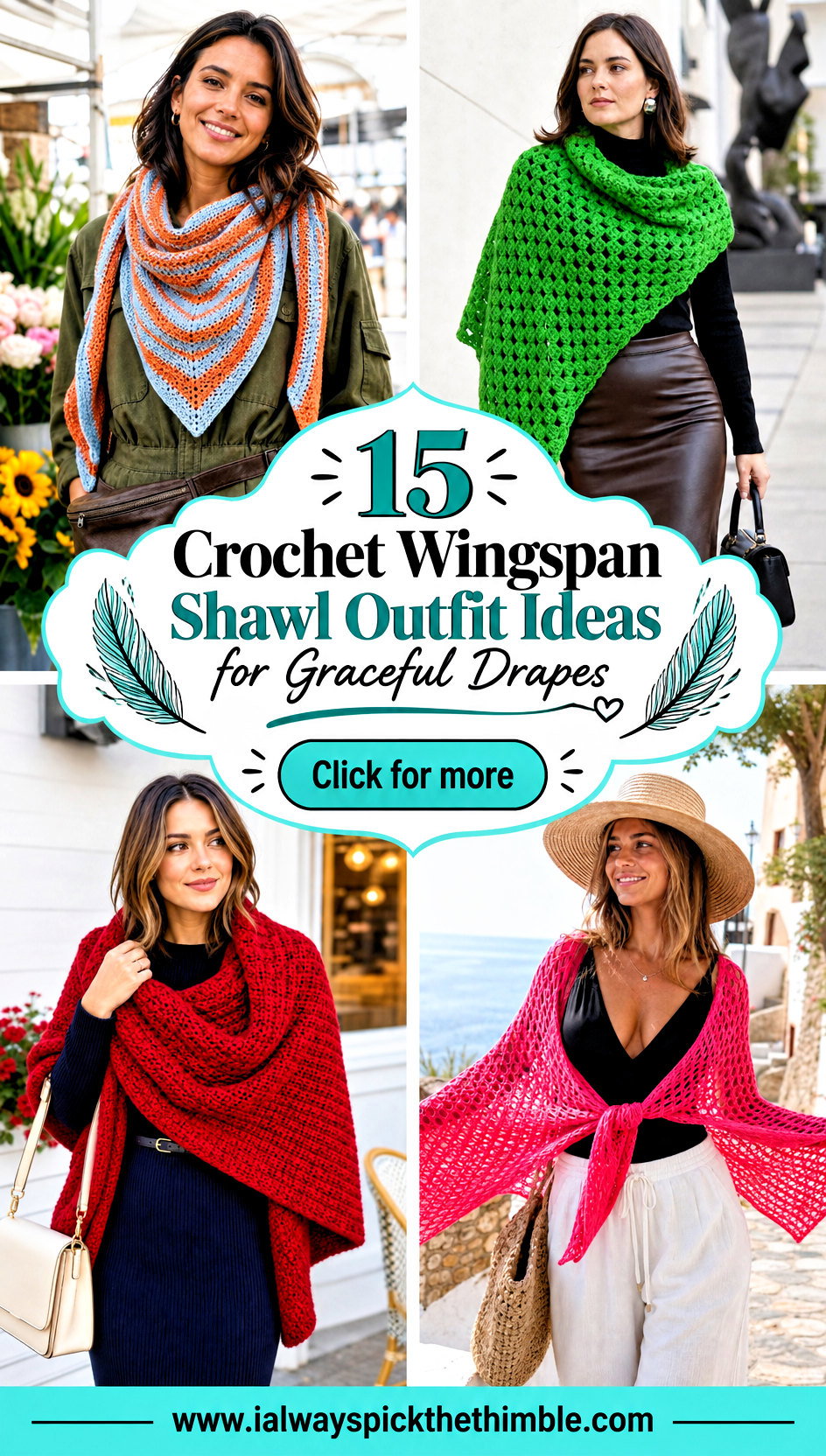 15 Crochet Wingspan Shawl Outfit Ideas for Graceful Drapes - 15 Crochet Wingspan Shawl Outfit Ideas for Graceful Drapes