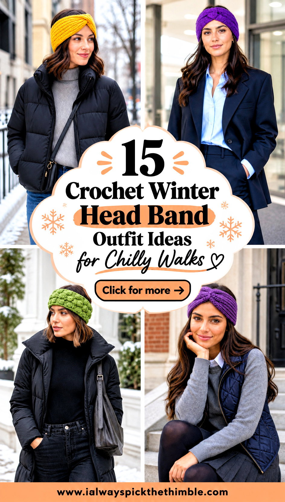 15 Crochet Winter Head Band Outfit Ideas for Chilly Walks - 15 Crochet Winter Head Band Outfit Ideas for Chilly Walks
