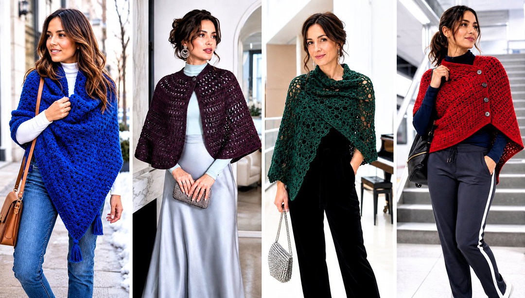 15 Crochet Winter Shawl Outfit Ideas for Fireside Comfort