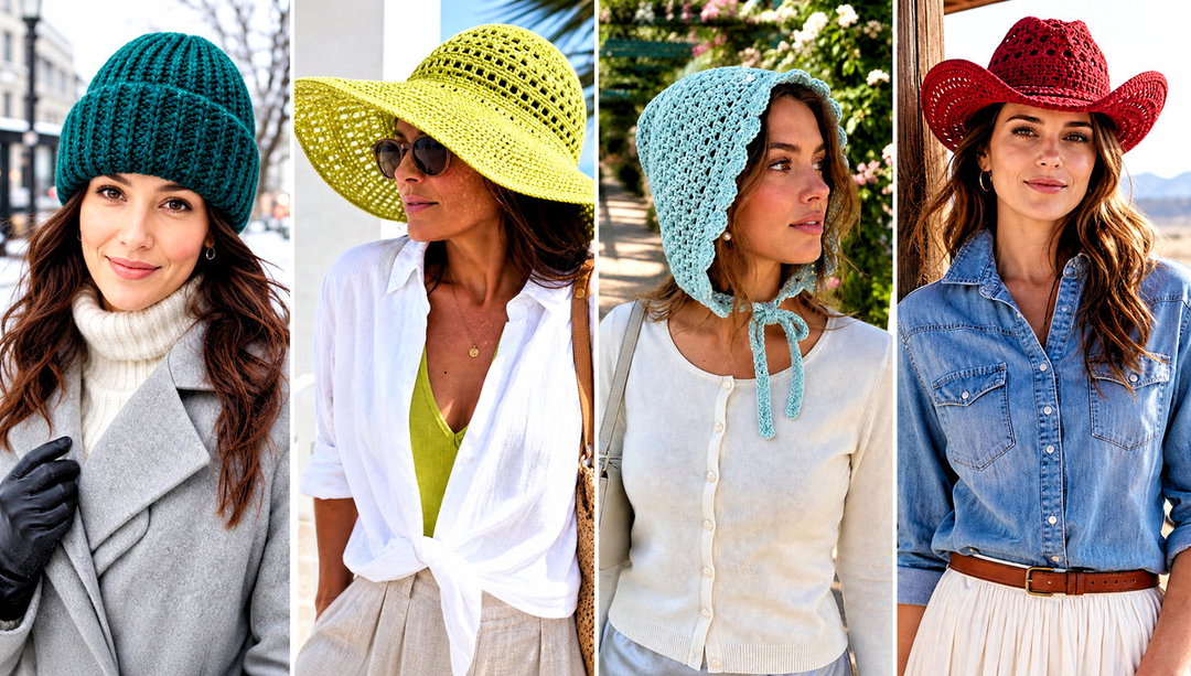 15 Crochet Womens Hats Outfit Ideas for Everyday Wear