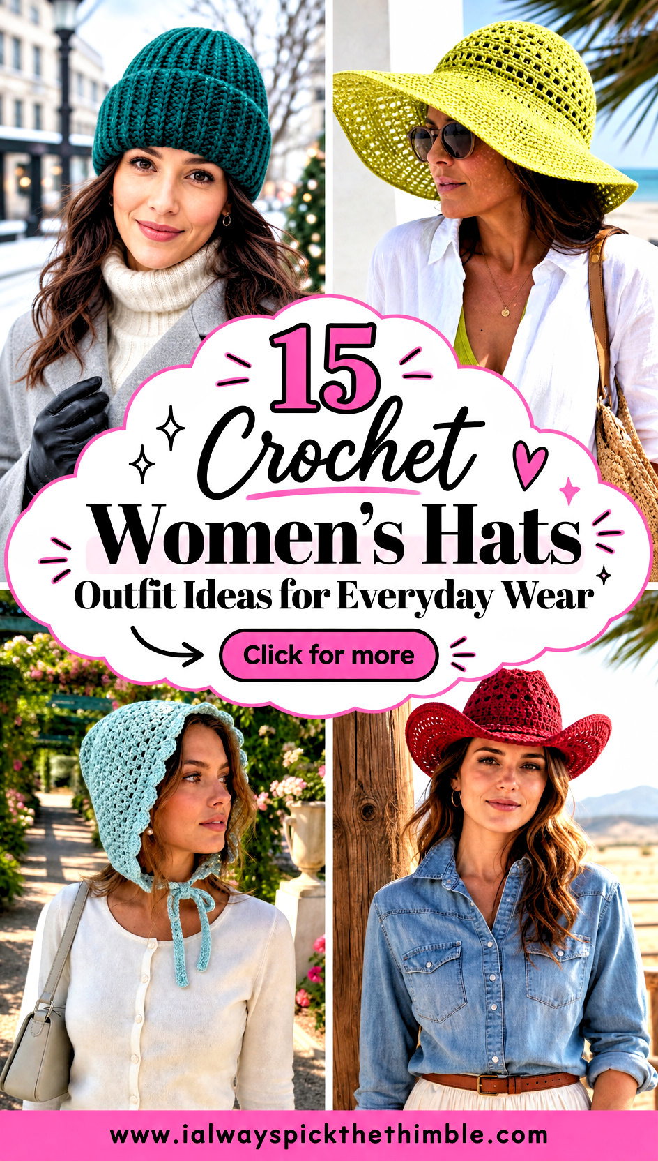 15 Crochet Womens Hats Outfit Ideas for Everyday Wear - 15 Crochet Women’s Hats Outfit Ideas for Everyday Wear