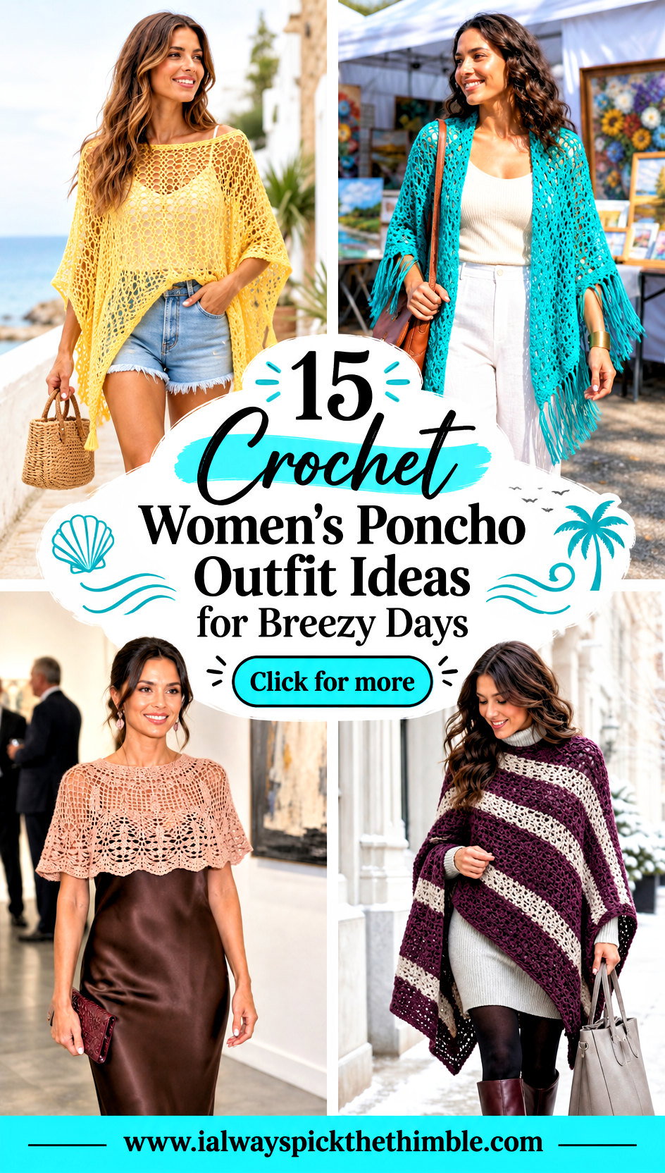 15 Crochet Womens Poncho Outfit Ideas for Breezy Days - 15 Crochet Women’s Poncho Outfit Ideas for Breezy Days