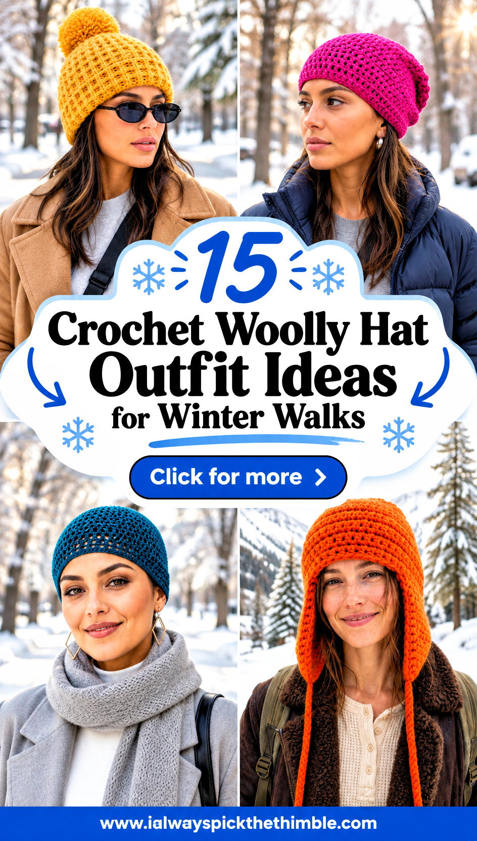 15 Crochet Woolly Hat Outfit Ideas for Winter Walks - 15 Crochet Woolly Hat Outfit Ideas for Winter Walks