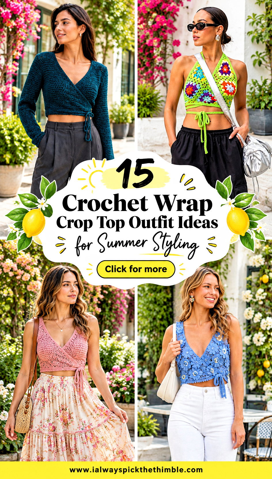 15 Crochet Wrap Crop Top Outfit Ideas for Summer Styling - 15 Crochet Wrap Crop Top Outfit Ideas for Summer Styling
