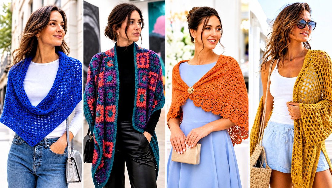 15 Crochet Wraps Outfit Ideas for Elegant Evenings