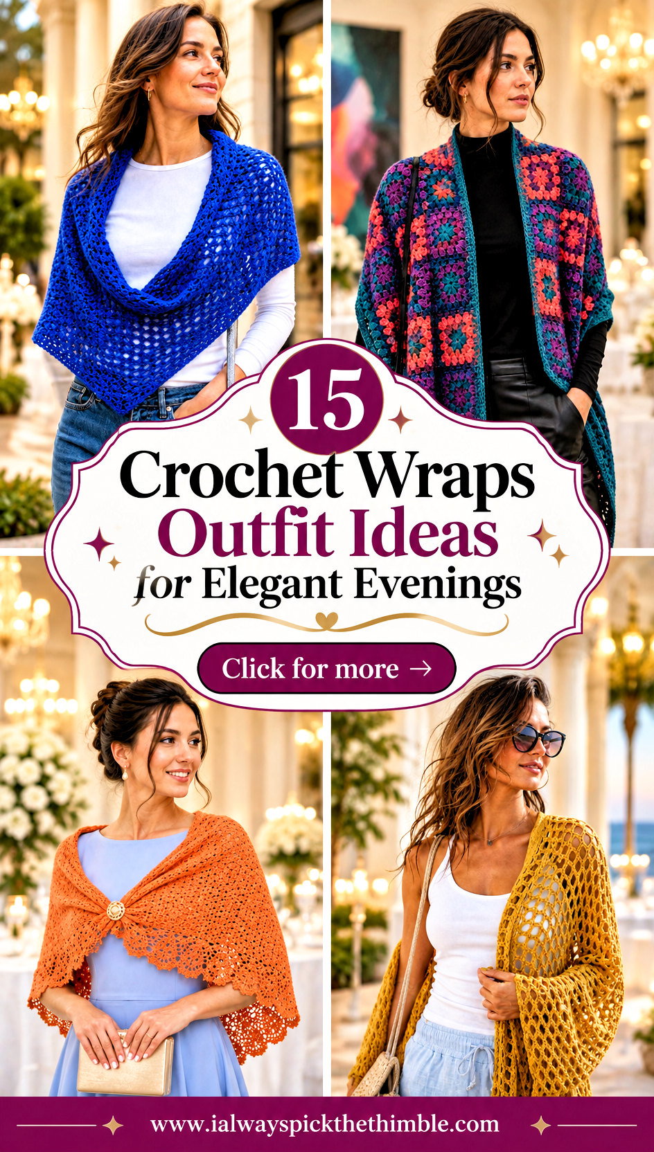 15 Crochet Wraps Outfit Ideas for Elegant Evenings - 15 Crochet Wraps Outfit Ideas for Elegant Evenings