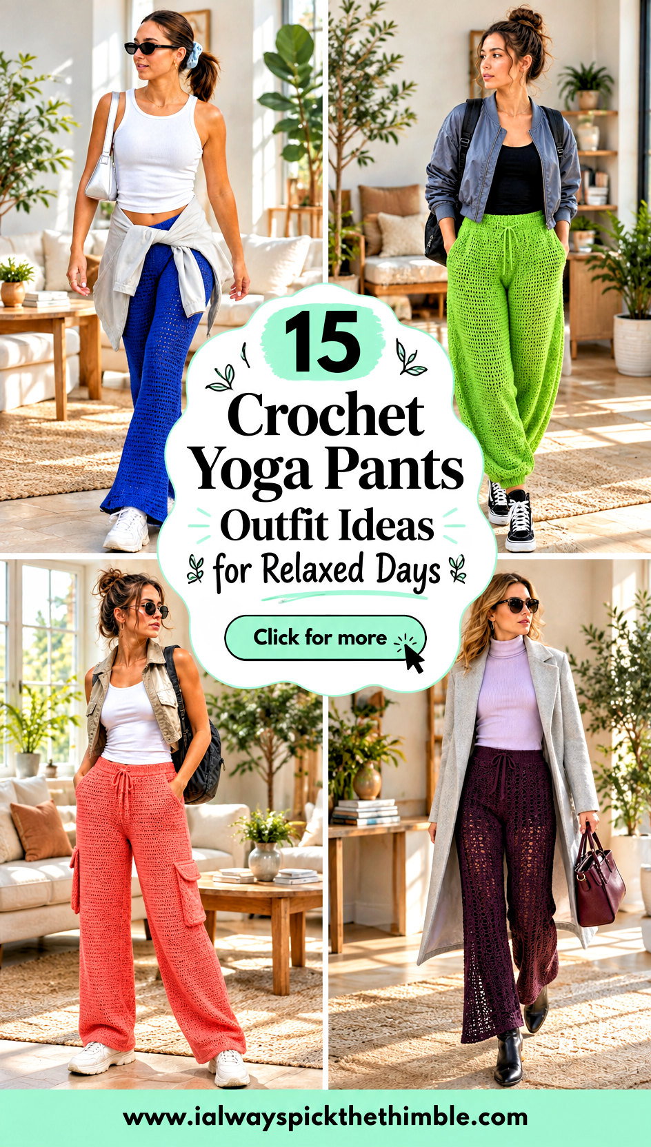 15 Crochet Yoga Pants Outfit Ideas for Relaxed Days - 15 Crochet Yoga Pants Outfit Ideas for Relaxed Days
