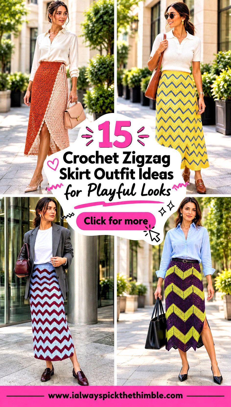 15 Crochet Zigzag Skirt Outfit Ideas for Playful Looks - 15 Crochet Zigzag Skirt Outfit Ideas for Playful Looks