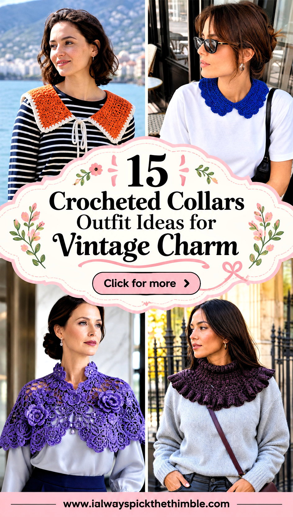 15 Crocheted Collars Outfit Ideas for Vintage Charm - 15 Crocheted Collars Outfit Ideas for Vintage Charm