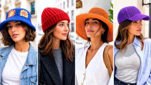 15 Crocheted Women’s Hats Outfit Ideas for Cool Days