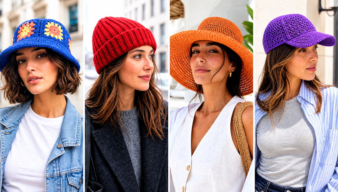 15 Crocheted Womens Hats Outfit Ideas for Cool Days